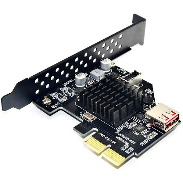 PCI-e til Type E Express Card USB 3.1 Type E Front Panel Socket & USB 2.0 til PCI-e 3.0 2x Express Card Adapter til bundkort