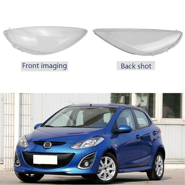 Bil højre Forlygte Shell Lampeskærm Gennemsigtigt dæksel Forlygte Glas Forlygte Linsedæksel Til Mazda 2 2007-2012