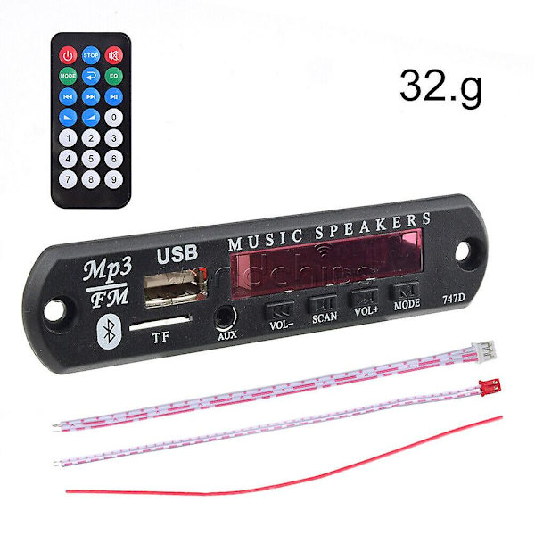 9v 12v Auton Mp3 Wma Dekooderi Moduuli Audio Bluetooth 5.0 Musiikki Kaukosäädin Uusi