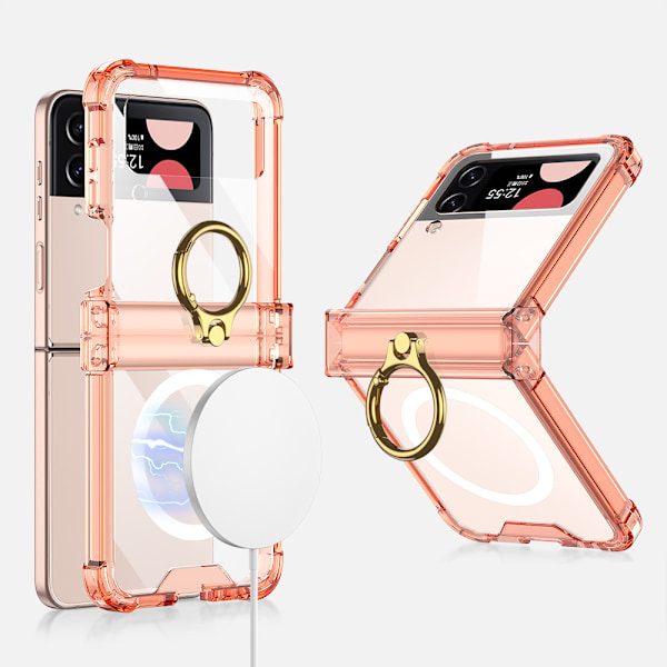Etui til Samsung z flip6 armbånd mobiltelefon ultra-tynd Amazon ny foldbar skærm hård skal fashion anti-fald skal pink