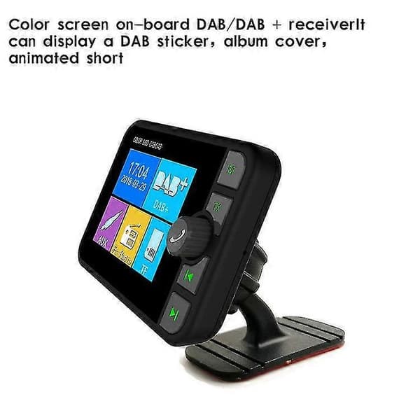 DAB-radiomodtager til bilstereo - digital signaludsendelse, DAB+ antenne, Bluetooth-kompatibel, MP3 FM-transmitter