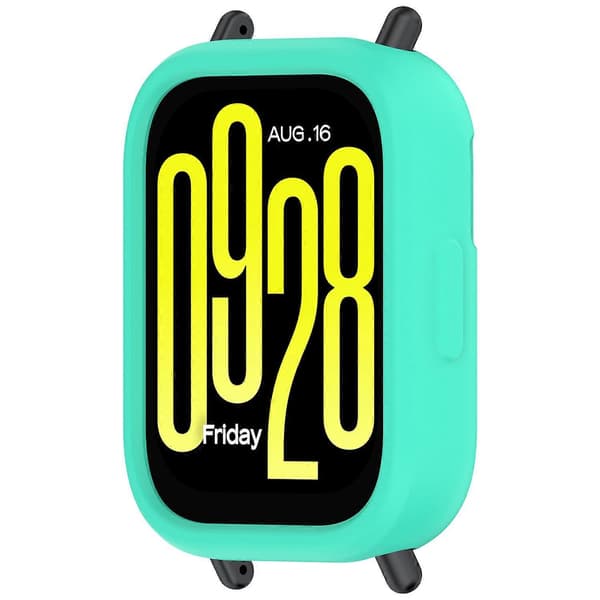 Til Xiaomi Redmi Watch 5 Active Silikone Urkasse Stødsikker Bumper Ramme - Teal