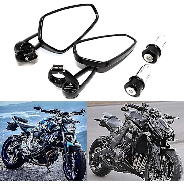 Motorcycle Handlebar Mirrors Motorbike Mirrors For Xj6 Mt01 Mt03 Mt07 Mt09 (black)