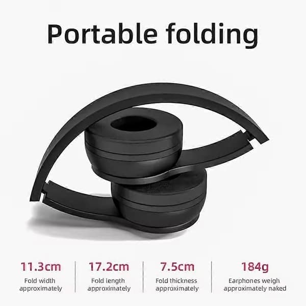 P47 Over-Ear Bluetooth-hörlurar - Trådlöst vikbart headset med aktiv brusreducering och mikrofon Red