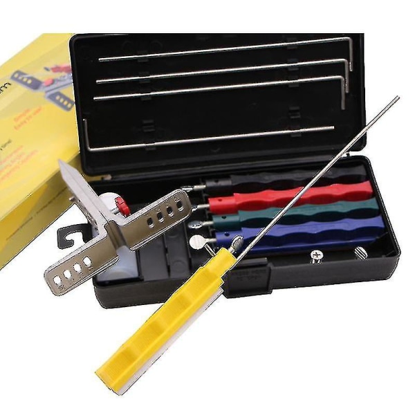 Cutter Sharpener Deluxe 5 Whetstones Set Sharpening System Bærbart Holdbart værktøj-yu