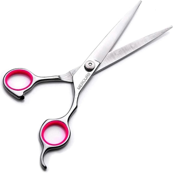 AILOVA Hundefrisørsaks i Rustfrit Stål, Buede Blade, Hundefrisørsaks til Hunde og Katte, Hårklippesaks, Barber/Buede Saks (#2)