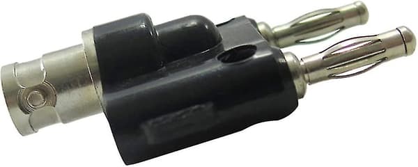 Bananpluggadapter för hane (svart) (1 st)