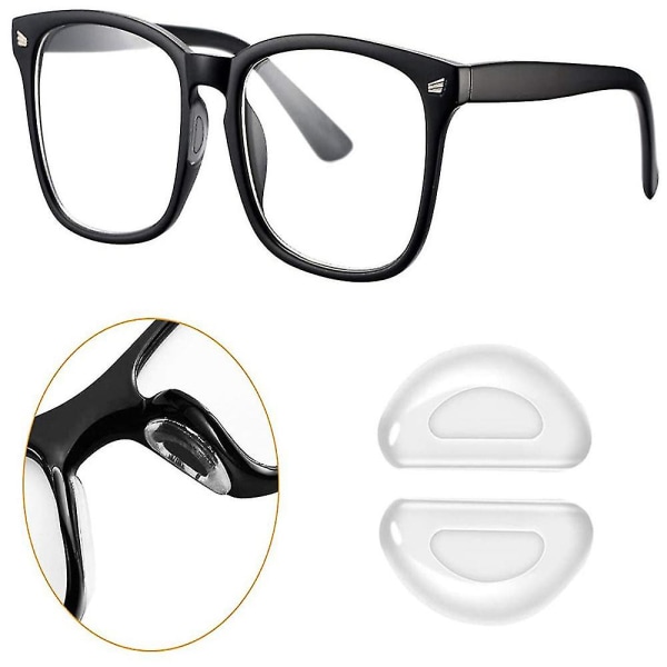 Självhäftande anti-halk näskuddar Mjuk silikon klara näskuddar för glasögonglasögon