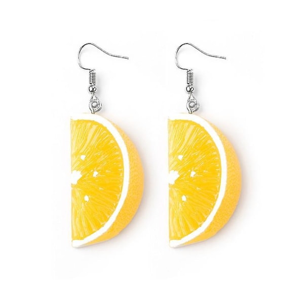 Söt frukt citron apelsin dinglar örhängen mandarin charm örhänge för kvinnor tjej