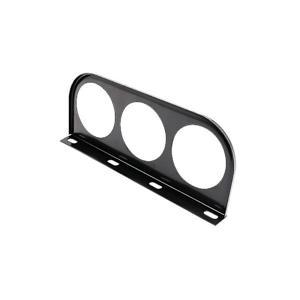 Målerholder, 52mm/2 tommer 3-huls Trippel Instrumentpanel Skall Måler Monteringsbeslag Bil Instrumentbræt Meter Jernholder (1 stk sort)