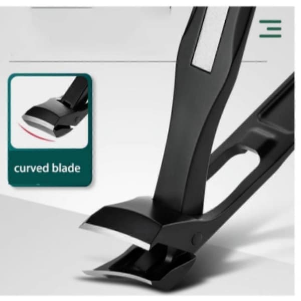 Grishay Gripmaster Pro, vinklet negleklipper, neglekuttertrimmer Black 1 set Iron box