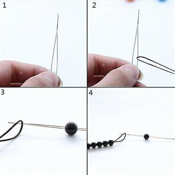 Big Eye beading nåle trådværktøjssæt til armbånd smykker gør det selv 2 størrelse -sz.2485