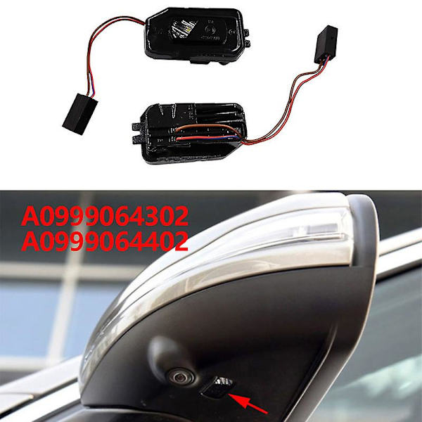 A0999064302 LED-sidobackspegel-puddlelampor för W205 W213 W222 GLB GLC X253 2014-2020 med kamera