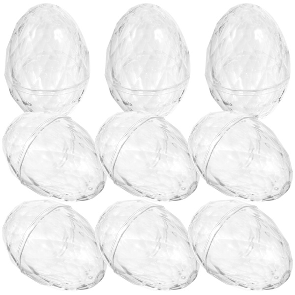 12 st Plastägg Ornament Bollar DIY Fyllbara Ägg Ornament Bollar Godisaskar För Dekoration