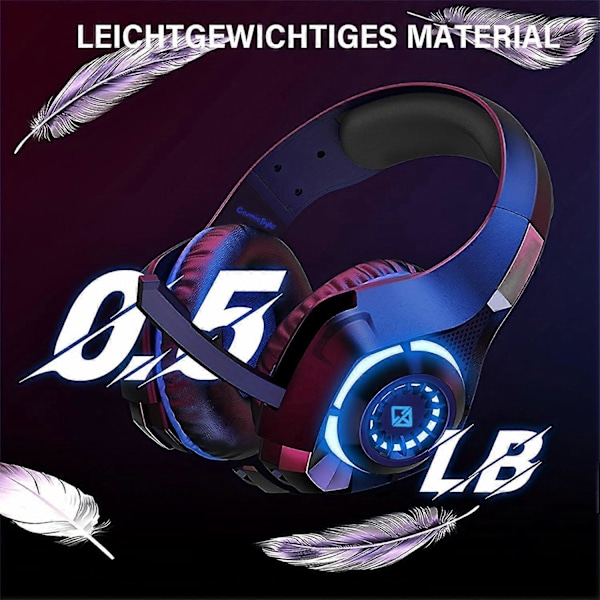 Headset för PS4 PS5 PC Xbox Series, 3,5 mm Djup Bas Stereo Gaming Ljudkvalitet