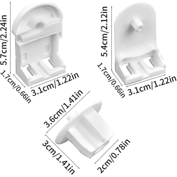 Reparasjonssett for reservedeler for rullegardiner, 25 mm beslag for rullegardin med 3 m perlekjedereserve