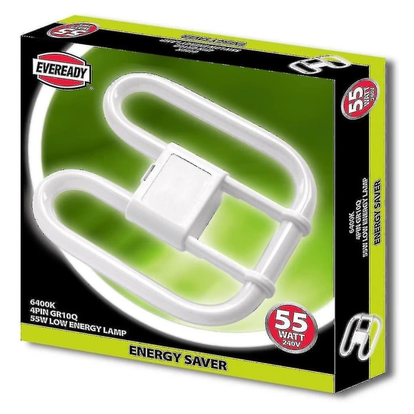 Eveready 55w 4-benet 2d energisparelampe