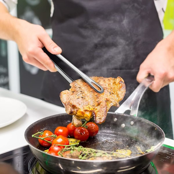 3 Pakkia Korean ja Japanilainen BBQ Pihdit Ruostumattomasta Teräksestä Grillauspihdit Keittiön Ruokapihdit Pinsetit Ruokailupihdit Työkalut Salaatille, Kalalle, Pihalle, BBQ:lle, Buffet
