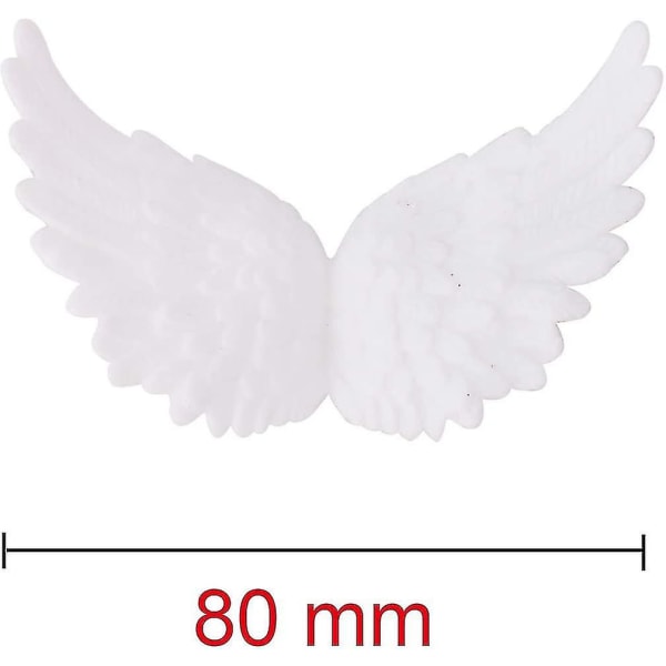 Muoviset enkelin siivet askarteluun, valkoinen 12 kpl 80mm