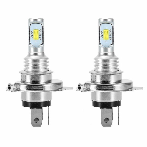 2x H4 9003 Hb2 6000k Super Hvit Csp Led Hovedlys Pæresett Høy/Lavstråle Canbus