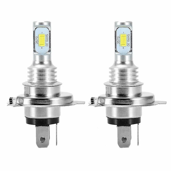 2x H4 9003 Hb2 6000k Super White Csp Led-ajovalopaketti Korkea ja Matala Säde Canbus