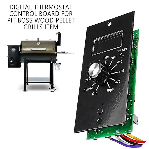 Pit Boss Træpillegrill Digital Termostatstyringspanel Opgradering - Model AH-P30, Temperaturinterval 200C til 475C, Frontpanelbetjening