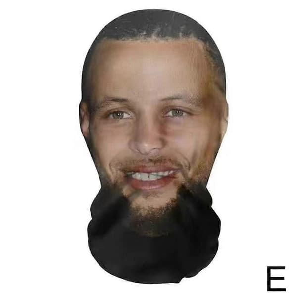 Ansiktsprestanda Skämt Helansikts 3D-mask, Balaklavamössa Curry/1pc