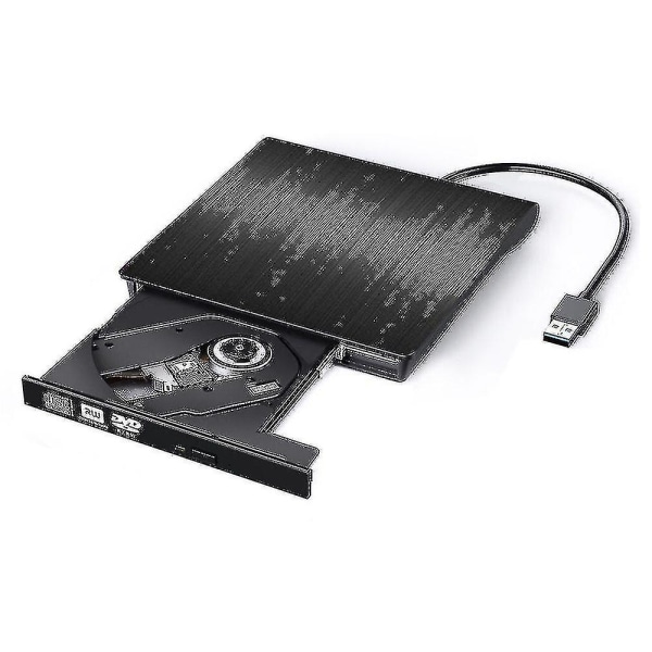 Ekstern CD Dvd-stasjon, USB 3.0 bærbar CD Dvd +/-rw Drive Slim Cd Dvd Rom Rewriter Brenner Cd Dvd-spiller for bærbar PC Stasjonær Macbook Pc Windows L