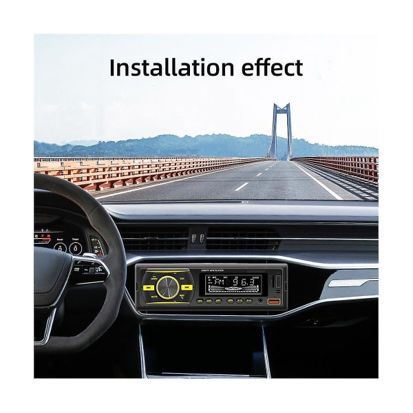Enkel Din bilstereo Bluetooth bilstereomottaker med LCD-skjerm Am/fm Radio Mp3-spiller Usb Sd A