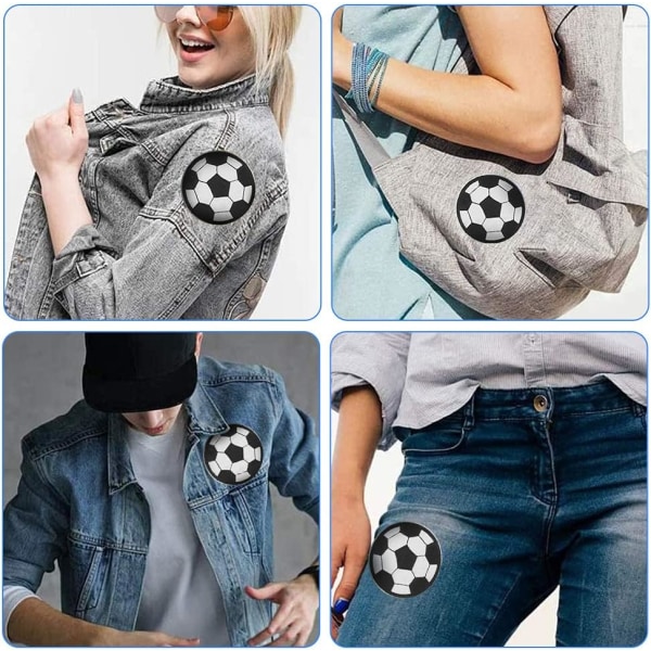 10 st Fotboll Broderade Lappar Fotbollsplaster Stryk-på-Sy Fotboll Sport Stryk-på-Sy Tyg för Sock Bag Hängande Konst Hantverk Byxor