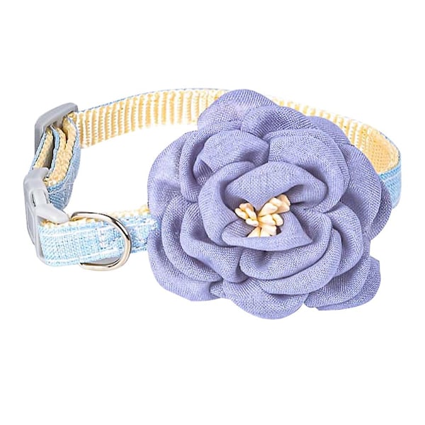 Kattkrage Alla hjärtans dag Ros Pet Hund Nylon Justerbar Halsband Med Klockor Och Pärla Husdjurstillbehör
