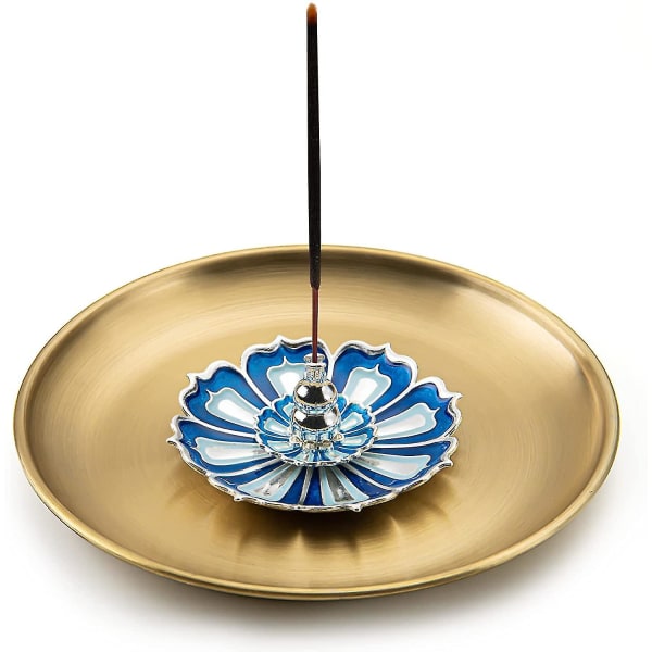Røgelsesholder Lotus Røgelsesbrænder Røgelsesholder Messing Røgelsesholder Imitation Kobber Legering Røgelsesplade Røgelsespind Røgelse Husholdning Til Buddha