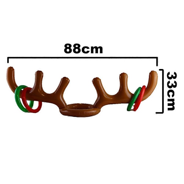 Renskötsel-kastspel, uppblåsbar ringkastningsspel, interaktiva familjespel för julparty