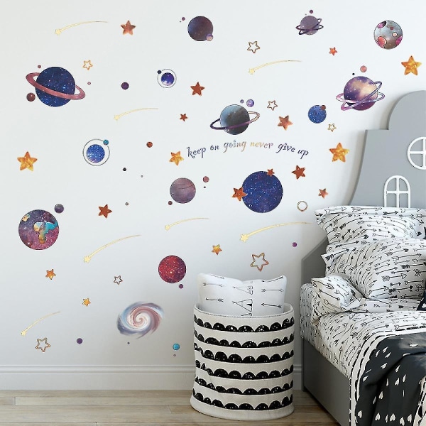 Outer Space World Wall Sticker Universe Planet Decor Vinyl Art Decal Kids Room