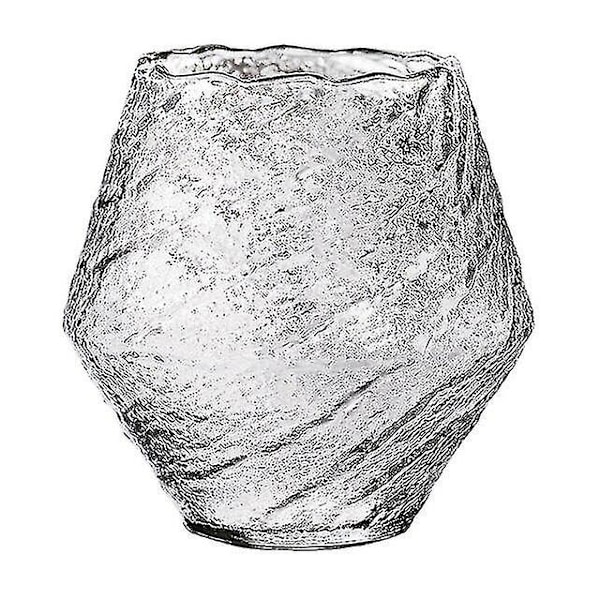 Håndlaget japansk whiskyglass i herdet krystall med hammermønster