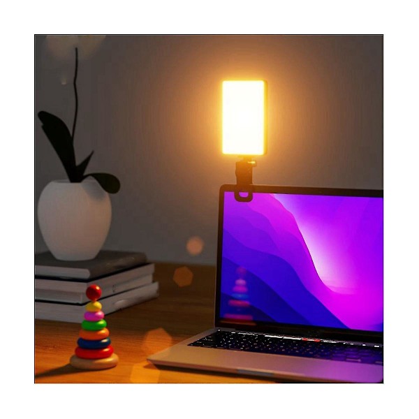 LED Høy Effekt Oppladbar Klips Fylllys Justerbar Bærbar Lampe For Telefon, Pad, For Sminke, Selfie, Vlogg
