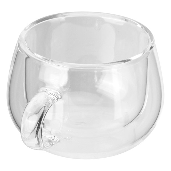 Dubbelväggig Glaskaffemugg med Handtag - 150ml Transparent Kopp för Hem och Kök, Födelsedagspresent