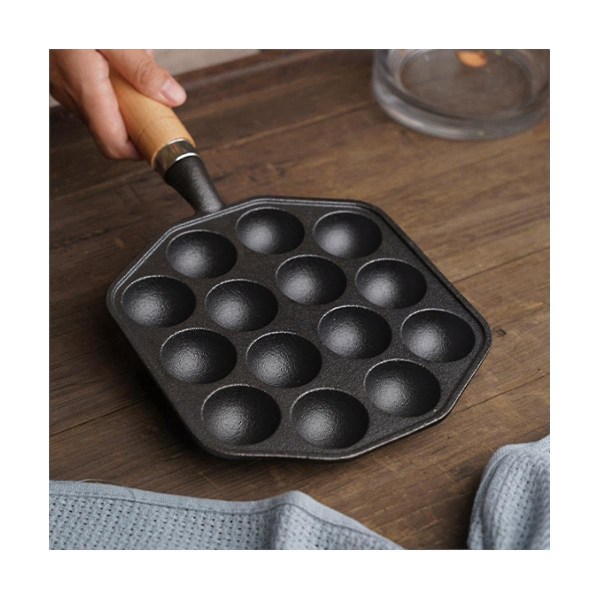 Takoyaki bakepanne 14 hulrom Multifunksjonell grillplate Non-stick Håndholdte kokeverktøy Re