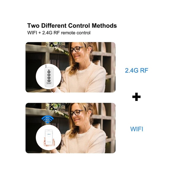 Smart Wifi Bluetooth Relämodul 7-32v På/Av-Styrning 4ch 2.4g Wifi Fjärrkontroll för Alexa Go