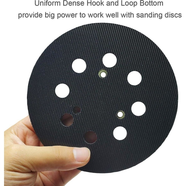 5 tommer 8-huls slibepude med velcro til Dewalt DW420, DW421, DW423, DW426, D26451, D26453 orbital slibemaskiner
