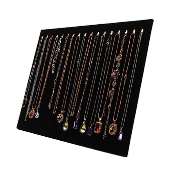 Dhrs 17 Krokar Halsband Display Stativ Sammet Halsband Stativ Örhänge Smycken Display Stativ (17 Krokar