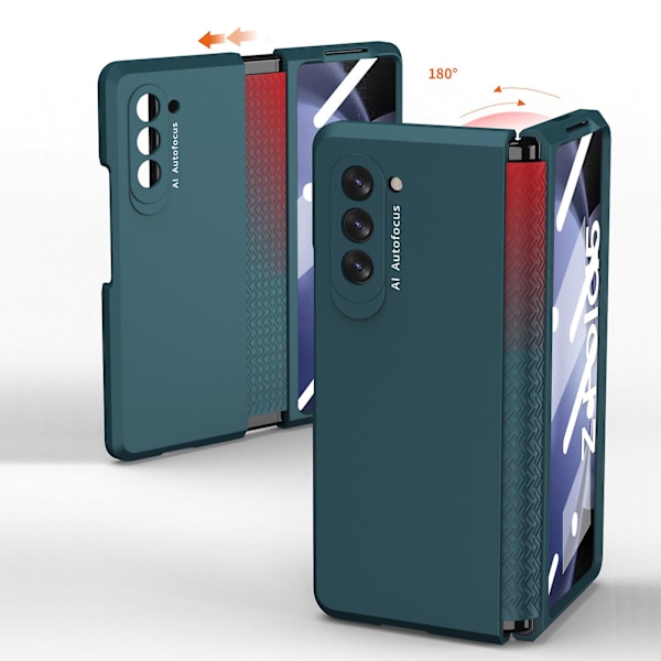 Z Fold 5 Fodral, Hård PC Inbyggt Skärmskydd Anti-drop All-inclusvie Skal Med Krympbar Tpu H gångjärnsskydd