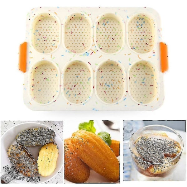 8 Grids Genanvendelig Silikone Bageform Nonstick Bageplade Køkken Bagegrej Værktøj