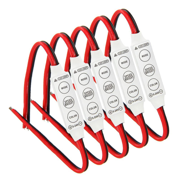 5 X 12v kablet kontrollmodul med strobeblits for bil eller husholdningsledd stripe/pærer