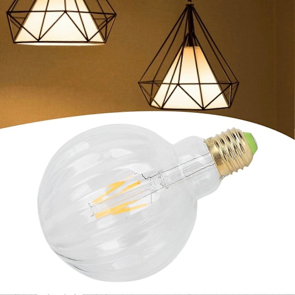 G95 Retro Glödlampa E27 4W 220V Vattenmelonformad LED Filamentlampa Dekorativ Belysning Varm Ljus Transparent