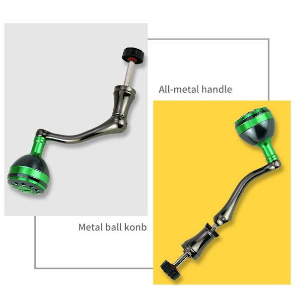 Sammenleggbar helmetall vippearm Power Knob Håndtak for Spinning Fiskehjul Ny