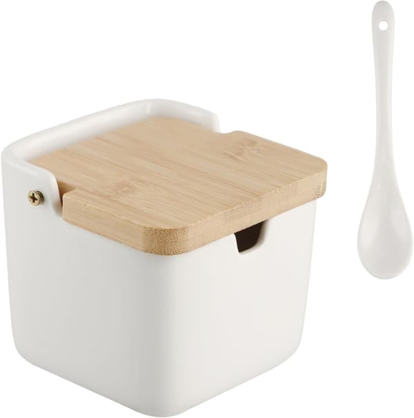 Sockerskål, keramisk saltskål, kryddburk, kryddburk