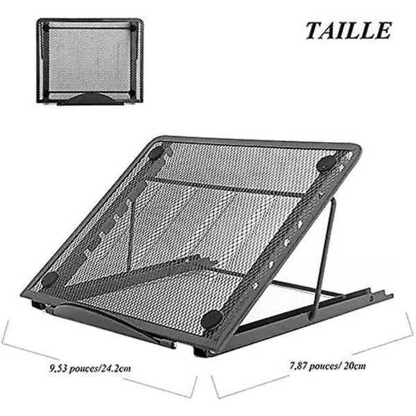 Laptop Stativ, Bærbar PC Stativ Ventil, Ergonomisk Justerbar Lett Bærbar Stativ Bord For Macbook Air Pro, PC, Ipad