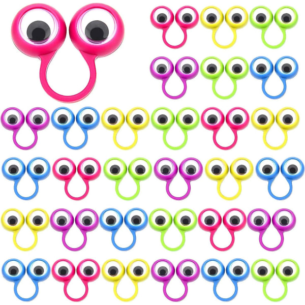 30-pak Eye Finger Puppet Eye Ring Eye Ring Festlegetøj, tilfældige farver, stort
