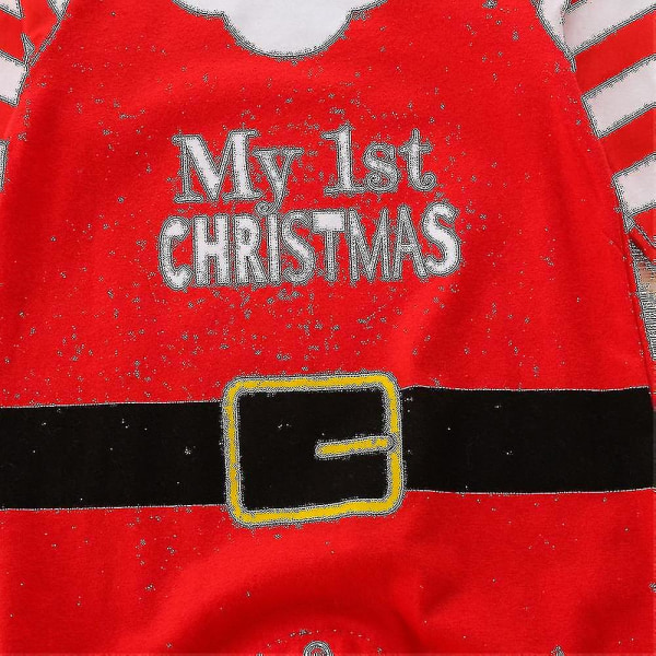 Julemandskostume Baby Infant Beanie Hat Romper Outfit